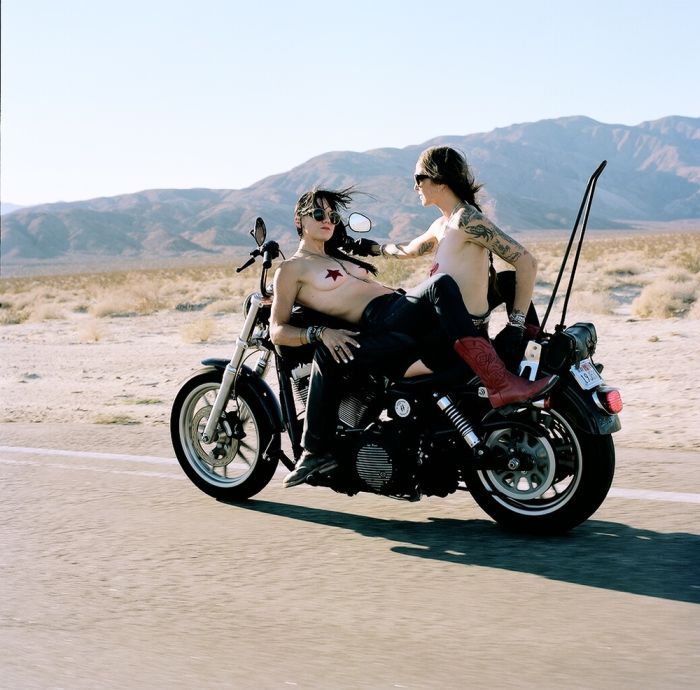 Girls on a motorcycle in Suwon