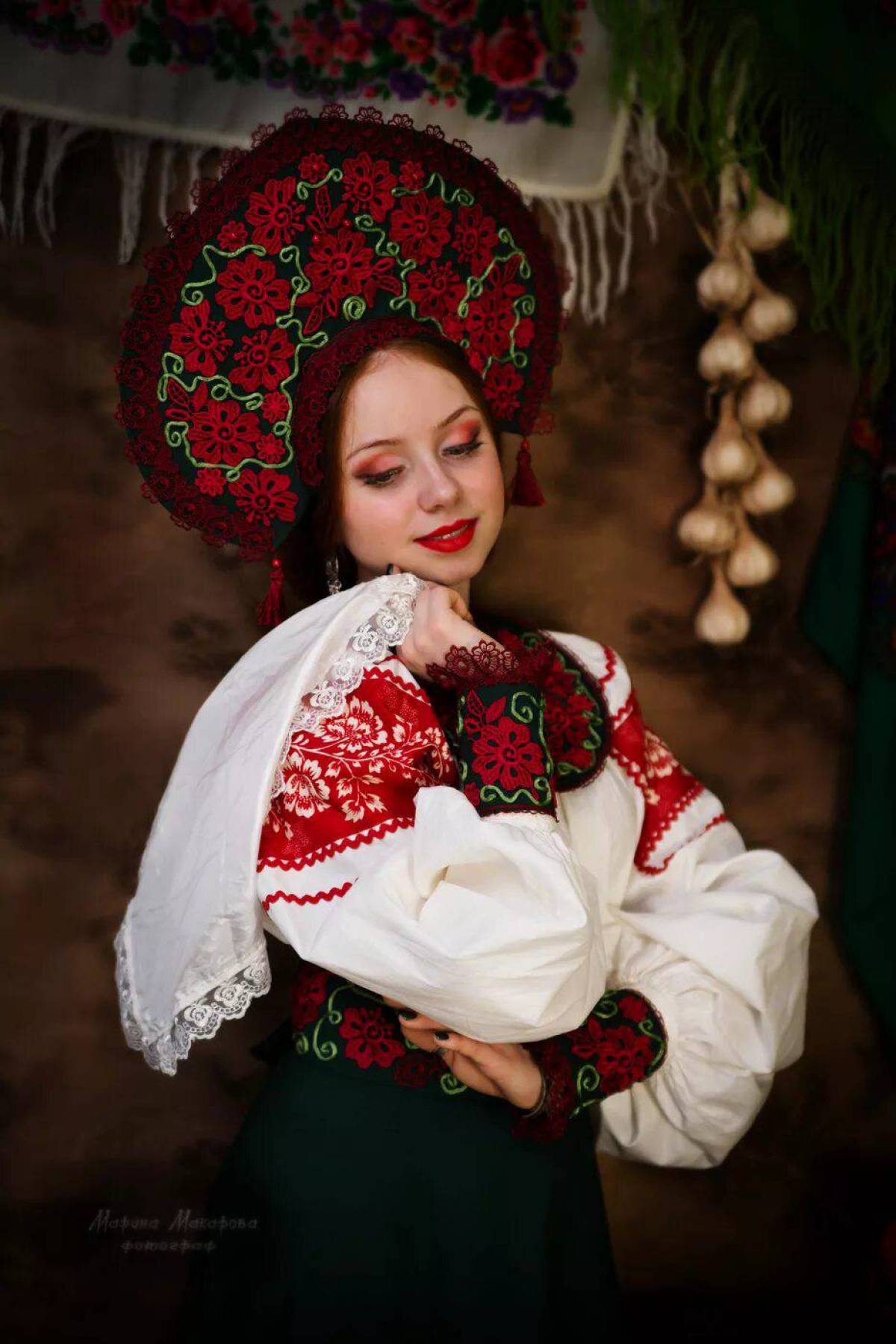 Women in Slavic costumes underwear in Suwon