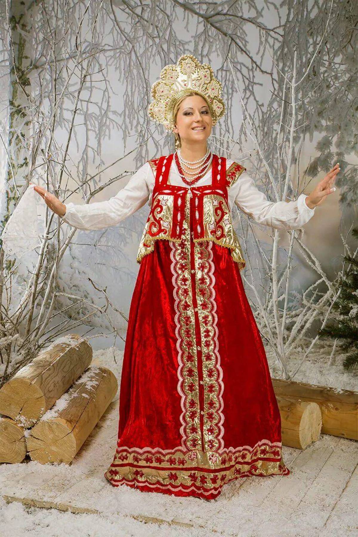 Girls in Slavic costumes in Suwon