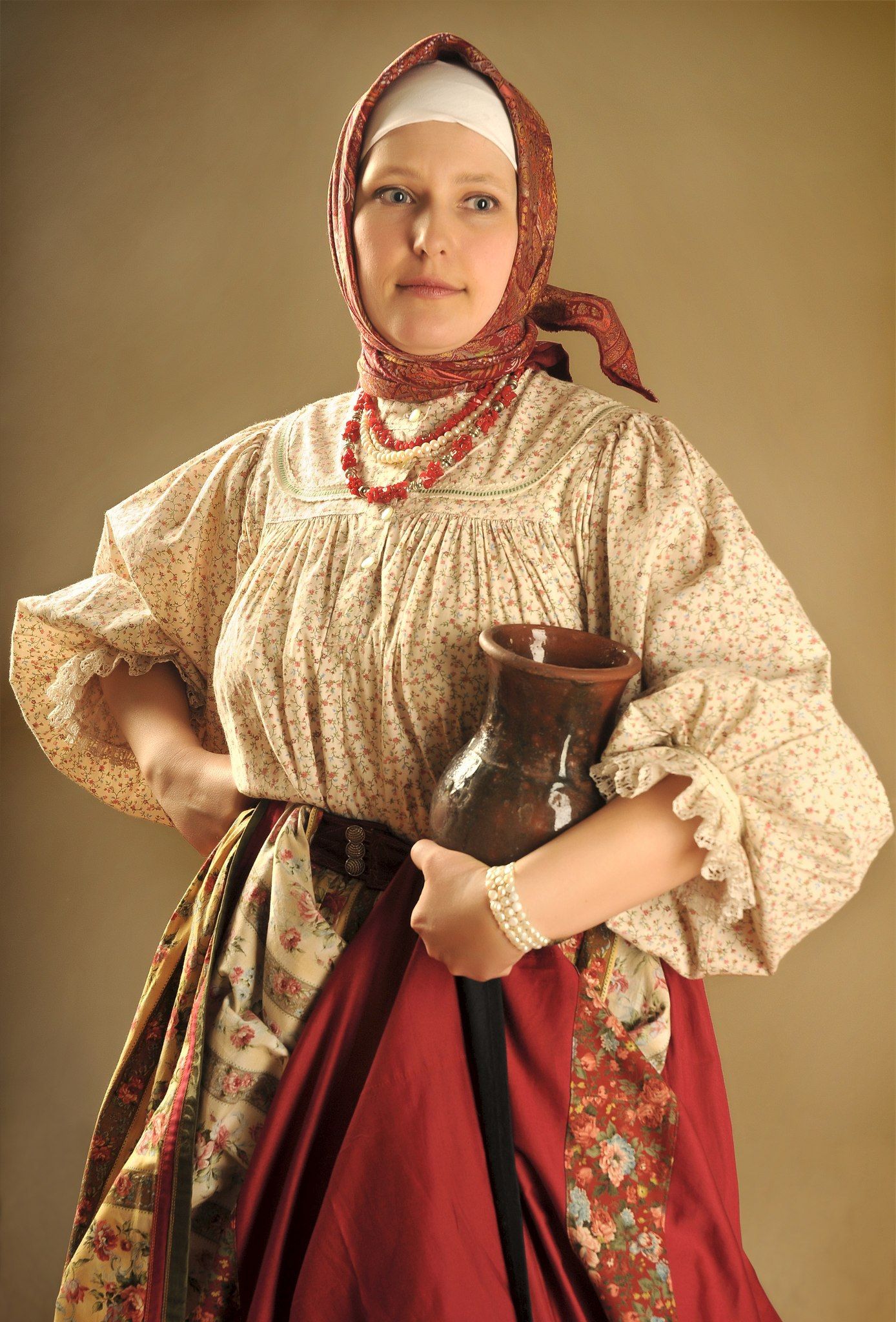 Girls in Slavic costumes in Suwon